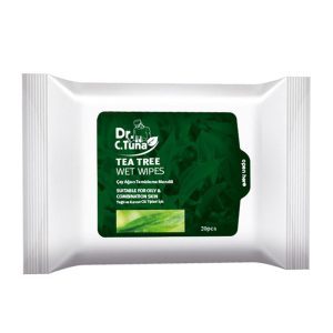 دستمال مرطوب Tea Tree دکتر سی تونا فارماسی بسته 20 عددی