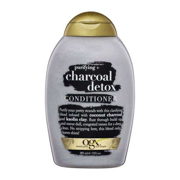 شامپو و نرم کننده مو او جی ایکس مدل Purifying + Charcoal Detox حجم 385 میلی لیتر