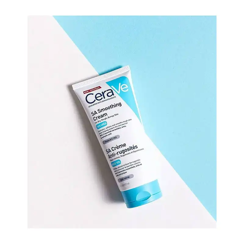 کرم مرطوب کننده و نرم کننده قوی سراوی Cerave مدل SA Smoothing cream حاوی 10% اوره حجم 177 میلی لیتر