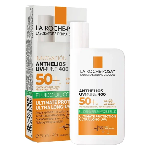 فلوئید ضد آفتاب بی رنگ لاروش پوزای SPF50 +