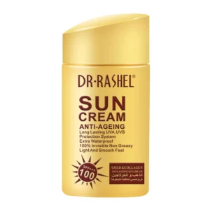کرم ضد آفتاب بی رنگ دکتر راشل SPF 100 مدل anti aging ‌مناسب انواع پوست حجم 80 میلی‌ لیتر