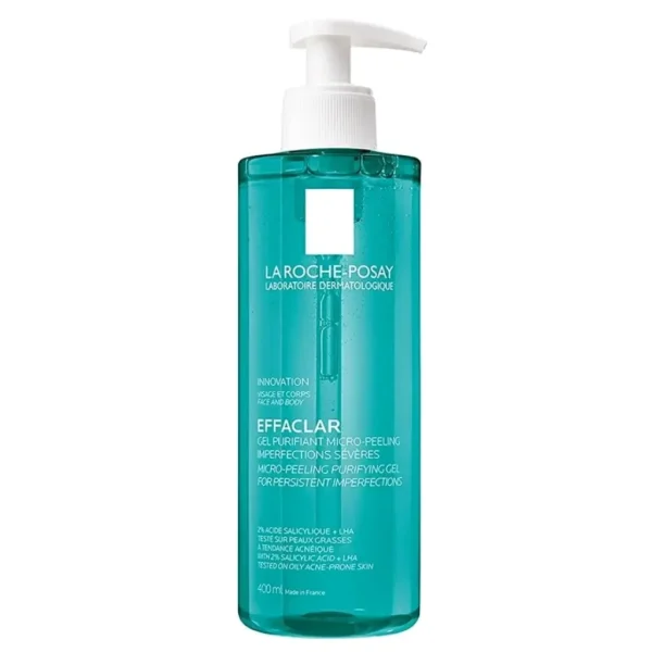 laroche-posay-effaclar-micro-peeling-cleansing-gel-400ml ژل شستشو و لایه بردار صورت و بدن لاروش پوزای Effaclar Micro-Peeling حجم 400 میلیلیتر - Image 1