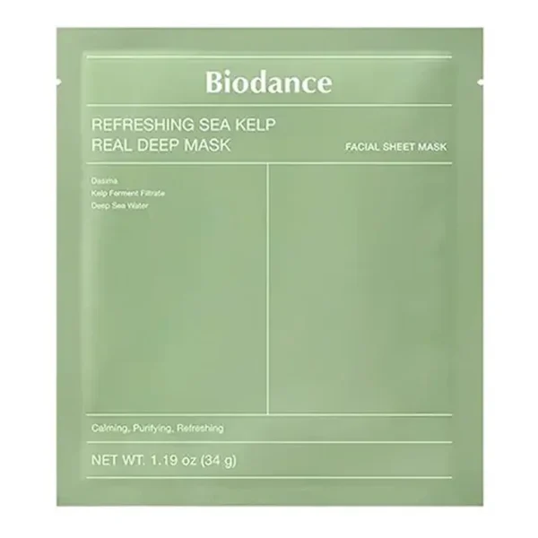 ماسک جلبک دریایی تسکین دهنده و کنترل چربی پوست بایودنس وزن 34 گرم