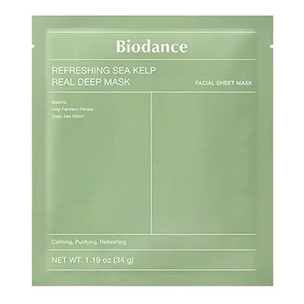 ماسک جلبک دریایی تسکین دهنده و کنترل چربی پوست بایودنس وزن 34 گرم